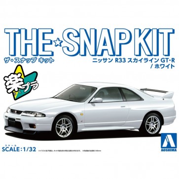 1/32 ザ・スナップキット No.15-C ニッサン R33スカイラインGT-R(ホワイト) アオシマ, AOS64566, by アオシマ