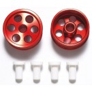 ミニ四駆 グレードアップパーツ HG スーパーX･XX ローハイトタイヤ用リバーシブルアルミホイール (レッド2本) タミヤ, TAM55169, by タミヤ