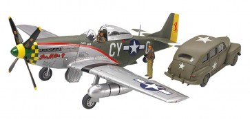 1/48 スケール限定シリーズ P-51D マスタング & アメリカ陸軍 スタッフカー セット タミヤ, TAM97322, by タミヤ
