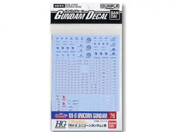 1/144 ｶﾞﾝﾀﾞﾑﾃﾞｶｰﾙ76 HGUC ﾕﾆｺｰﾝｶﾞﾝﾀﾞﾑ用, BAN14148, by バンダイ