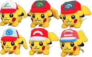 ちっちゃいかたのりサトシのピカチュウ  6体セット  タカラトミー, TAK99266, by タカラトミー