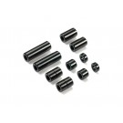 ミニ四駆 グレードアップパーツ アルミスペーサーセット (12/6.7/6/3/1.5mm 各2個) (ブラック) タミヤ, TAM54810, by タミヤ