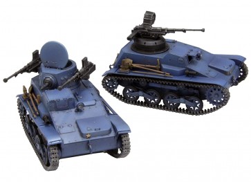 1/35 ガールズ&パンツァー リボンの武者 九四式軽装甲車 鬼チーム スーパー改&無人砲塔仕様2台セット ファインモールド, FIN11130, by ファインモールド