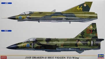 1/72 J35F ドラケン&SH37 ビゲン "F13航空団" ハセガワ, HAS22812, by ハセガワ