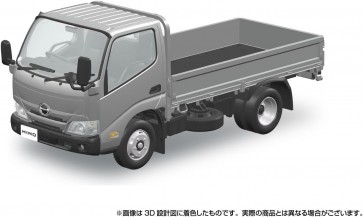 1/32 楽プラ スナップキット No.23-SR 日野 デュトロ 平ボデー (シルバー) アオシマ, AOS67246, by アオシマ