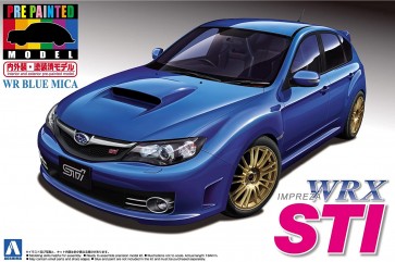 1/24　プリペイントモデル（塗装済プラモデル） 25 GRB インプレッサ WRX STI 5door '07 (WRブルー・マイカ) アオシマ, AOS04913, by アオシマ