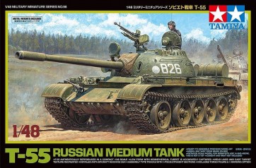 1/48 MM ソビエト戦車 T-55 タミヤ, TAM25986, by タミヤ