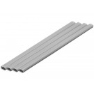 プラ=材料[グレー] 細長丸パイプ 6 x 12 mm 4本入 ウェーブ, WAV24241, by ウェーブ