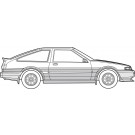 1/24 峠シリーズ No.3 EX-1 トヨタ ハチロクトレノAE86(カーボンボンネットデカール付き) フジミ, FUJ48055, by フジミ