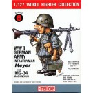 1/12 ワールドファイターコレクション W.W.II ドイツ陸軍歩兵 マイヤー/MG-34機関銃 ファインモールド, FIN20568, by ファインモールド