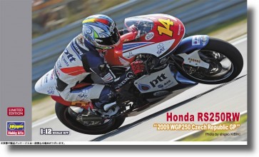 1/12 Honda RS250RW 2009 WGP250 チェコ GP ハセガワ, HAS17577, by ハセガワ
