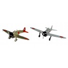 1/144 日本海軍 九六式艦上戦闘機 & 零式艦上戦闘機二一型 2機セット プラッツ, PLZ32253, by プラッツ