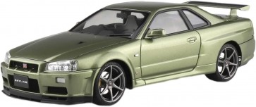 1/24 プリペイントモデル No.03-C ニッサン BNR34 スカイライン GT-R V Spec II Nur '00 ミレニアムジェイド アオシマ, AOS65594, by アオシマ
