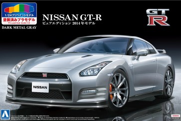 1/24　プリペイントモデル GT-R（R35） 2014年　ダークメタルグレー アオシマ, AOS11355, by アオシマ