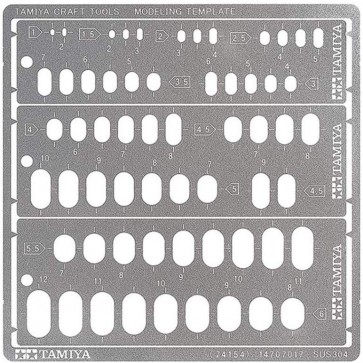 クラフトツールシリーズ モデリングテンプレート (長円 1-6mm) タミヤ, TAM41540, by タミヤ