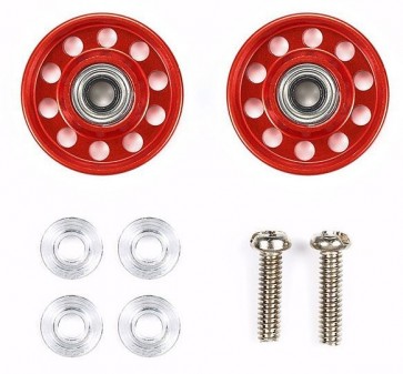 ミニ四駆 グレードアップパーツ 軽量 13mm オールアルミベアリングローラー (レッド) [ミニ四駆特別企画] タミヤ, TAM55497, by タミヤ