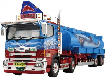 1/32 バリューデコトラ No.55 三代目鮫肌慕情(大型タンクローリートレーラ) アオシマ, AOS64108, by アオシマ