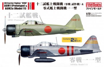 1/72 帝国海軍 十二試艦戦&零戦一一型 2機セット ファインモールド, FIN20348, by ファインモールド