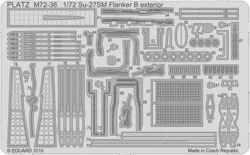 1/72 Su-27 フランカー用 エッチング (外装用) プラッツ, PLZ38613, by プラッツ