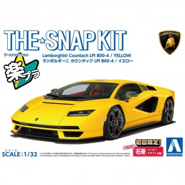 1/32 ザ・スナップキット No.19-C ランボルギーニ カウンタック LPI 800-4 (イエロー) アオシマ, AOS65419, by アオシマ