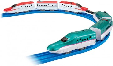 プラレール E5系新幹線＆E6系新幹線 ガチャッと連結セット タカラトミー, TAK54309, by タカラトミー