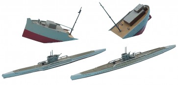 1/700ﾄﾞｲﾂ潜水艦Uﾎﾞｰﾄ 7C/9C, HAS901, by ハセガワ