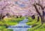ジグソーパズル 300ピース 桜の観音寺川-福島 エポック, EPC51773, by エポック