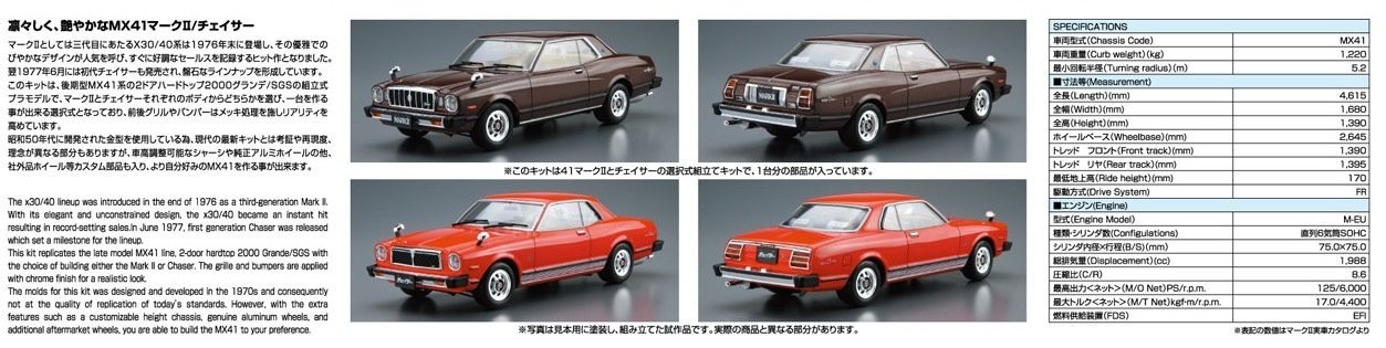 1/24 トヨタ MX41 マークⅡ/チェイサー '79 | 東京ホビーポータル
