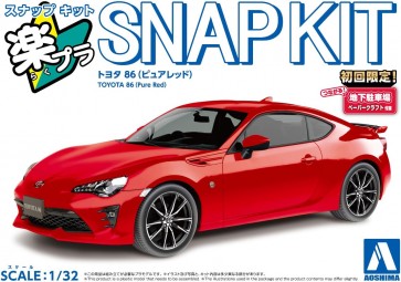 1/32 楽プラ スナップキット No.8-PR トヨタ 86 (ピュアレッド) アオシマ, AOS68878, by アオシマ