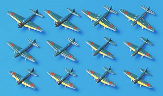 1/700 ウォーターライン 516 日本航空母艦搭載機・後期ｾｯﾄ ハセガワ, HAS95168, by ハセガワ