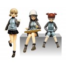 1/35 ガールズ＆パンツァー劇場版 　継続高校 フィギュアセット プラッツ, PLZ34653, by プラッツ