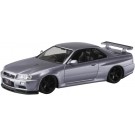 1/32 楽プラ スナップキット No.12CU-AS ニッサン R34スカイラインGT-R カスタムホイール(アスリートシルバー) アオシマ, AOS02784, by アオシマ