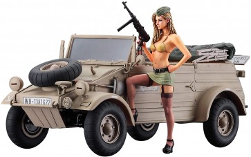 1/24 Pkw.K1 キューベルワーゲン 82型(バルーンタイヤ)w/ブロンドガールズ フィギュア ハセガワ, HAS22732, by ハセガワ