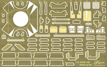 1/72 ミリタリーシリーズ 陸上自衛隊 軽装甲機動車 純正エッチングパーツ フジミ, FUJ23143, by フジミ