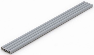 マテリアル・シリーズ ﾌﾟﾗ=ﾊﾟｲﾌﾟ 【ｸﾞﾚｰ】肉厚 外径7.0mm 4本入り OM245 ウェーブ, WAV22452, by ウェーブ