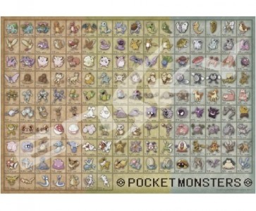 ポケットモンスターズ1000T-31　ポケモン図鑑 No.001～No.151 1000ピース, ENS0012, by エンスカイ