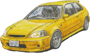 1/24 頭文字Dシリーズ No.014 シビックタイプR 二宮大輝 フジミ, FUJ84005, by フジミ