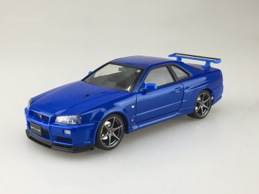 1/24 プリペイントモデル（塗装済みプラモデル） 31 R34 スカイライン GT-R V-Spec II （ベイサイド ブルー） アオシマ, AOS08591, by アオシマ