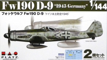 1/144 フォッケウルフ Fw190 D-9 ドイツ本土防空1945 (2機セット) プラッツ, PLZ64292, by プラッツ