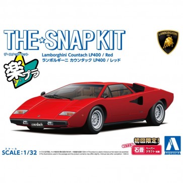 1/32 ザ・スナップキット No.20-A ランボルギーニ カウンタック LP400 (レッド) アオシマ, AOS65334, by アオシマ