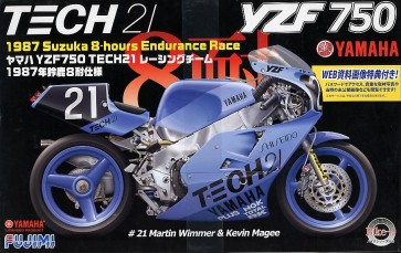 1/12 バイクシリーズ No.9 ヤマハ YZF750 TECH21レーシングチーム 1987年鈴鹿8耐仕様 フジミ, FUJ41329, by フジミ