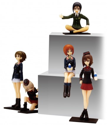 1/35 ガールズ＆パンツァー 大洗女子学園×黒森峰女学園 with 蝶野教官 少しだけお休み中の情景です。フィギュアセット プラッツ, PLZ24777, by プラッツ
