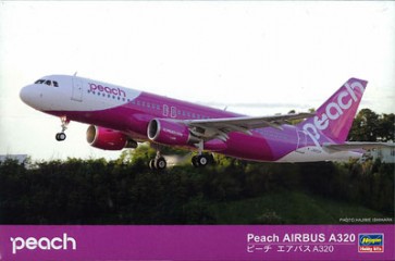 1/144 ﾋﾟｰﾁｱｳﾞｨｴｰｼｮﾝ ｴｱﾊﾞｽ A320 ハセガワ, HAS06895, by ハセガワ