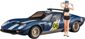 1/24 ワイルドたまごガールズ No.06 ランボルギーニ イオタ SVR サーシャ・イリユーシナ w/フィギュア ハセガワ, HAS23562, by ハセガワ