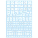DZナンバーデカール ホワイト 1枚入 ハイキューパーツ, HIQ74827, by ハイキューパーツ