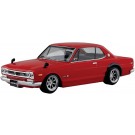 1/32 楽プラ スナップキット No.16CU-RD ニッサン C10 スカイライン 2000GT-R カスタムホイール (レッド) アオシマ, AOS01695, by アオシマ