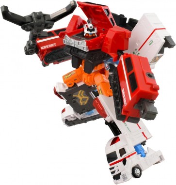 トミカ ジョブレイバー TJBDX ハイパーレスキューブレイバー レッドサラマンダー＆スーパーアンビュランス DXセット タカラトミー, TAK45147, by タカラトミー