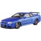1/24 プリペイントモデル No.03-A ニッサン BNR34 スカイライン GT-R V Spec II '00 ベイサイドブルー アオシマ, AOS65570, by アオシマ