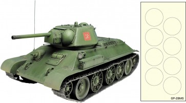 1/35 ガールズ＆パンツァー 劇場版 T-34/76 プラウダ高校 転輪マスキングシート付き プラッツ, PLZ76400, by プラッツ