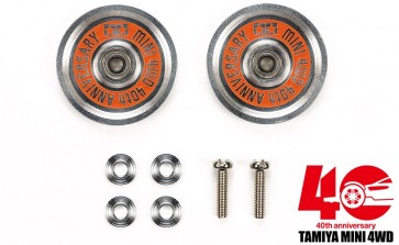 ミニ四駆40周年記念HG 19mmオールアルミベアリングローラーセット タミヤ, TAM56432, by タミヤ